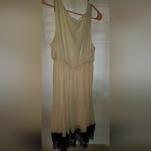Others Follow Cream and Black Asymmetrical Dress - Picture 1 of 9